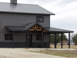 A standing Seam Metal Roof on a building from Sunset Metal Roof