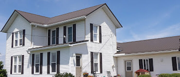 A home with residential metal roofing