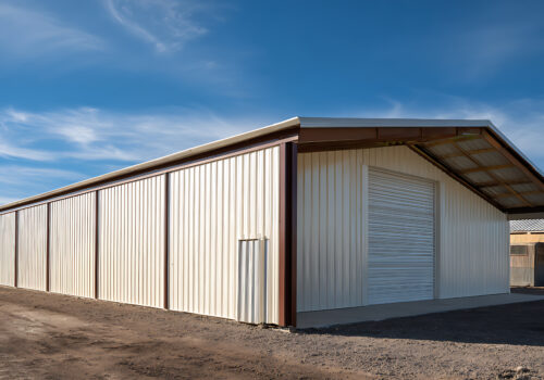 Large metal pole barn