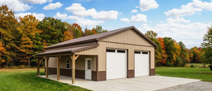 Modern metal pole barn