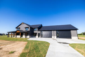 exterior of one of Central Illinois' modern barndominiums