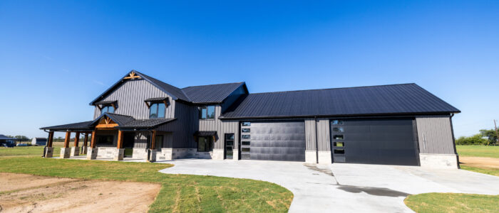 exterior of one of Central Illinois' modern barndominiums